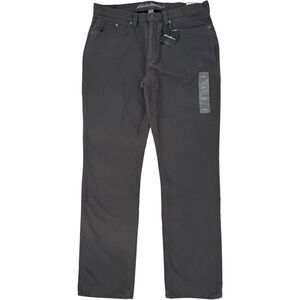 NWT Eddie Bauer Men's Fleece Lined Flex Mountain Canvas Jean Carbon 34x34